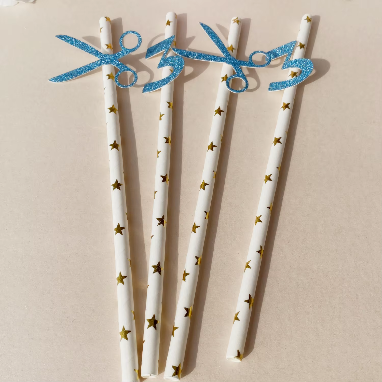 Upsherin Scissors Straws – 25 Pack