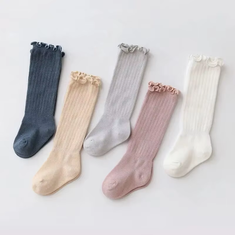 Frilly Cotton Knee Socks
