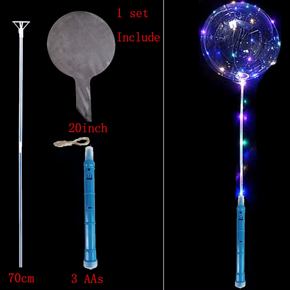 Colorful LED Light up Party Balloons with Stick