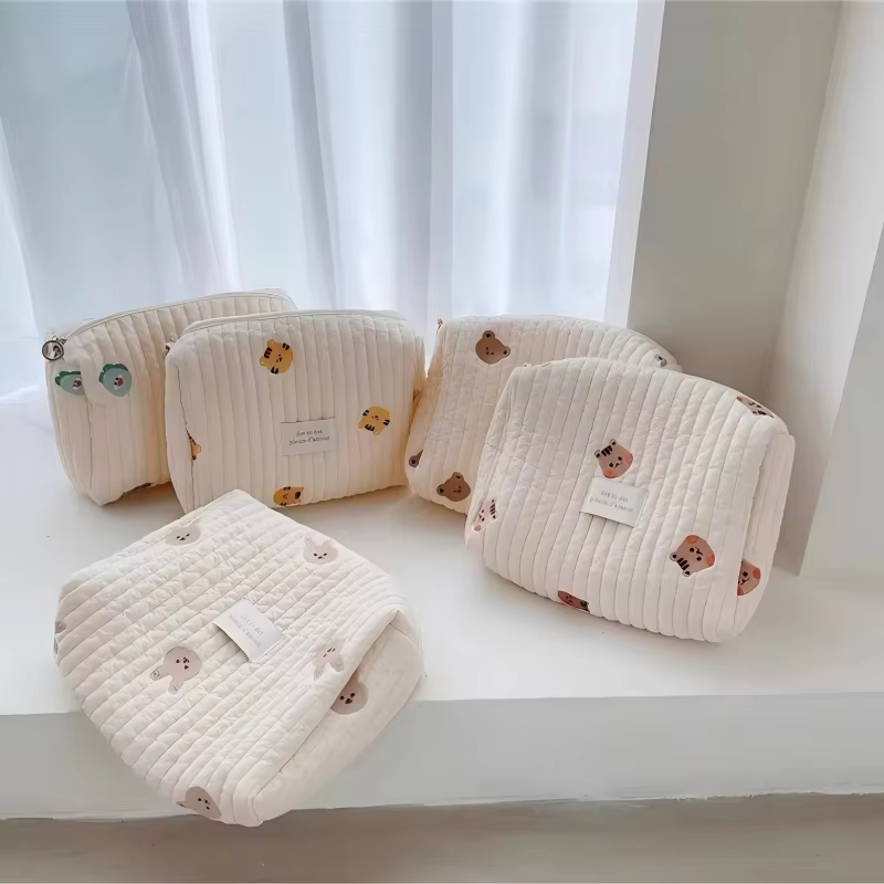 Quilted Embroidered Nappy Caddy