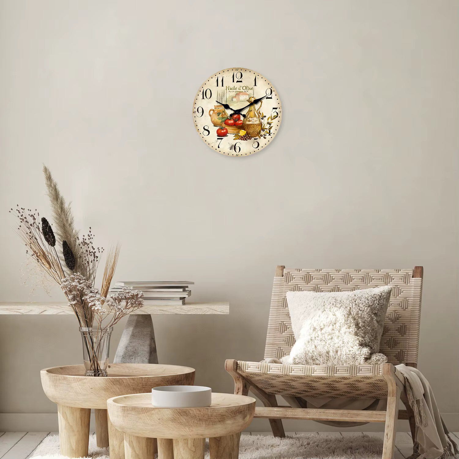 Provence Vintage Wooden Wall Clock