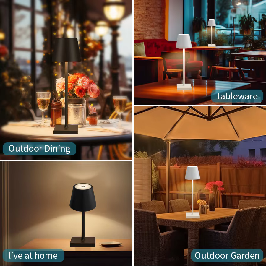Cordless rechargeable table lamp