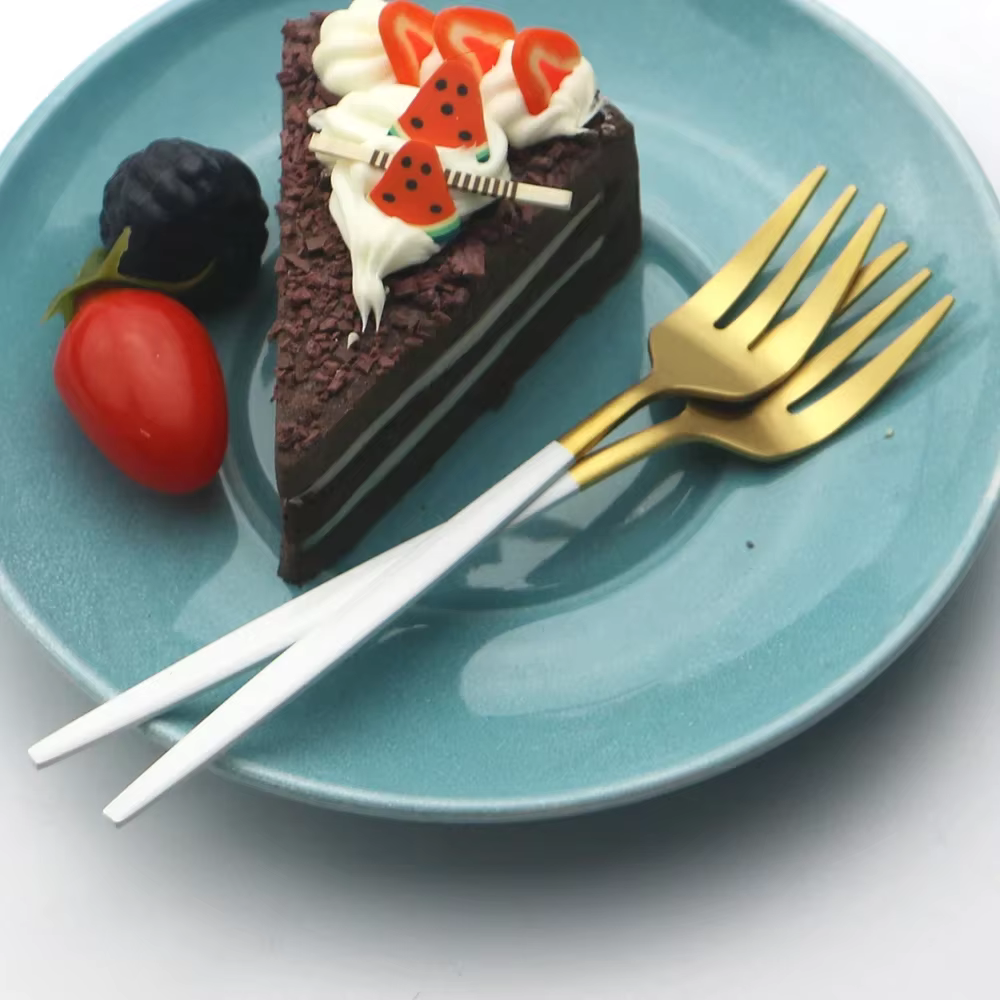 Matte Silver Dessert Forks