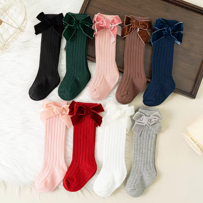 Bow Knit Knee Socks – Lilvelle find