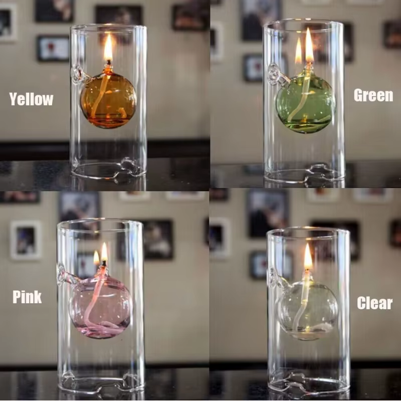 Glass Hurricane Oil Lamp