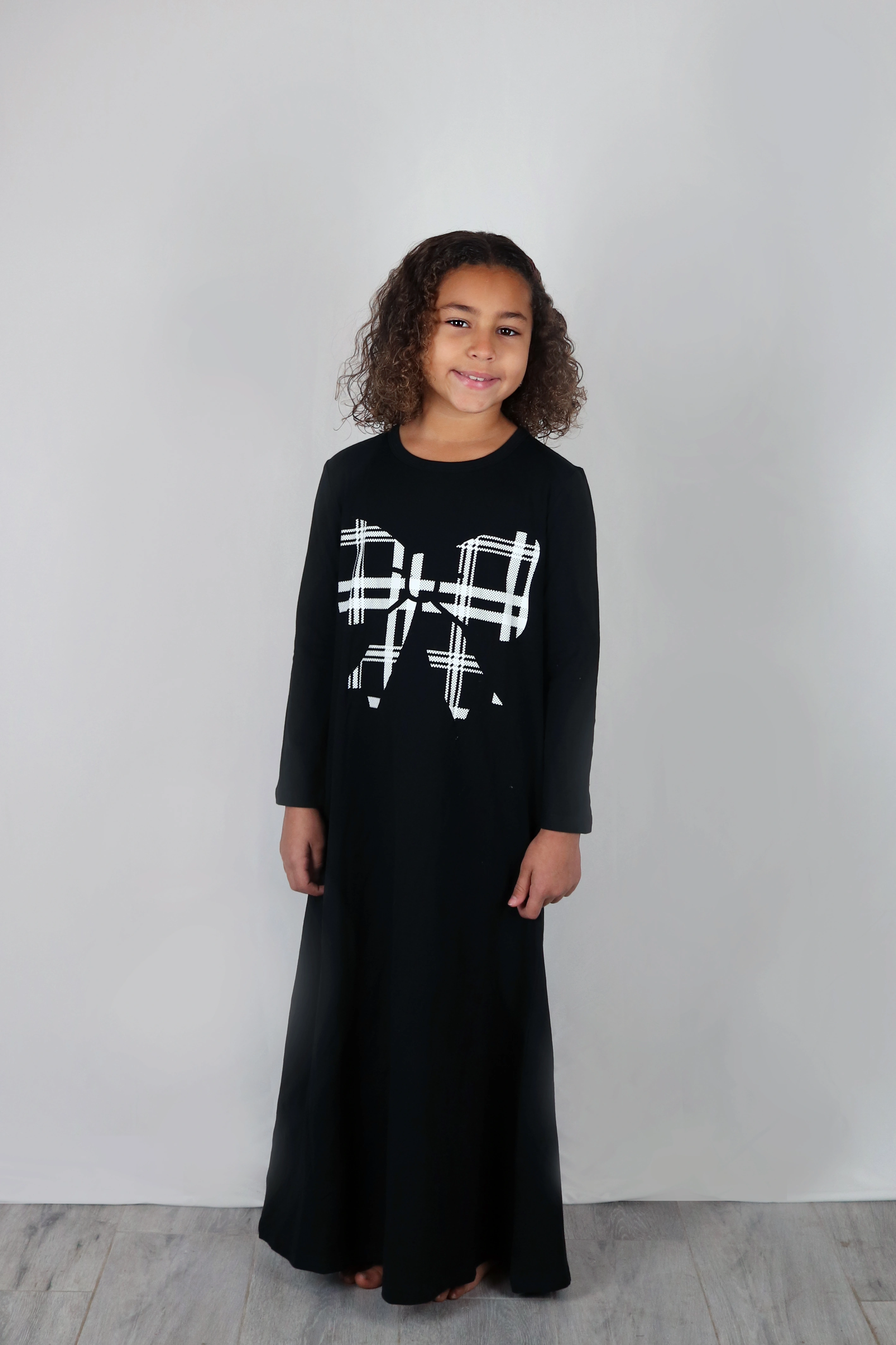 Black Cotton Kids' Nightgown from Bloom Family Fashion on AliExpress