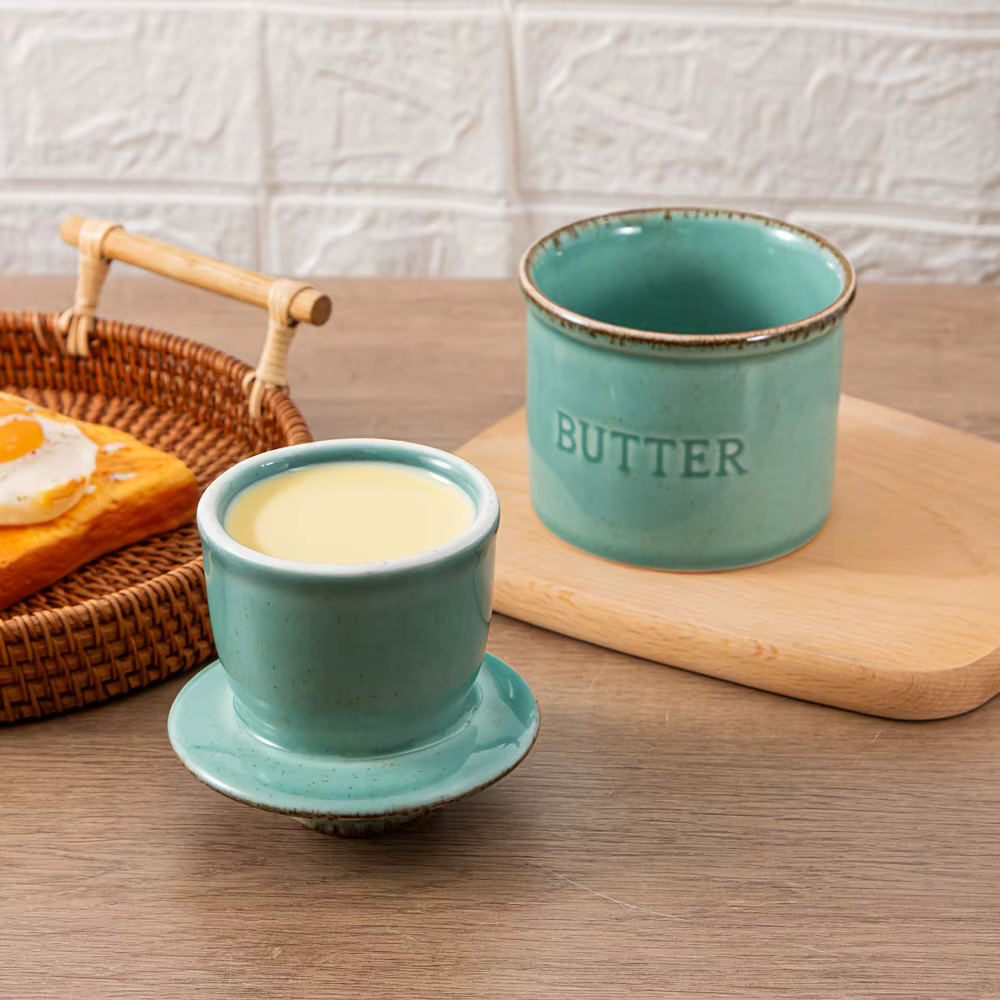 French Ceramic Butter Crock