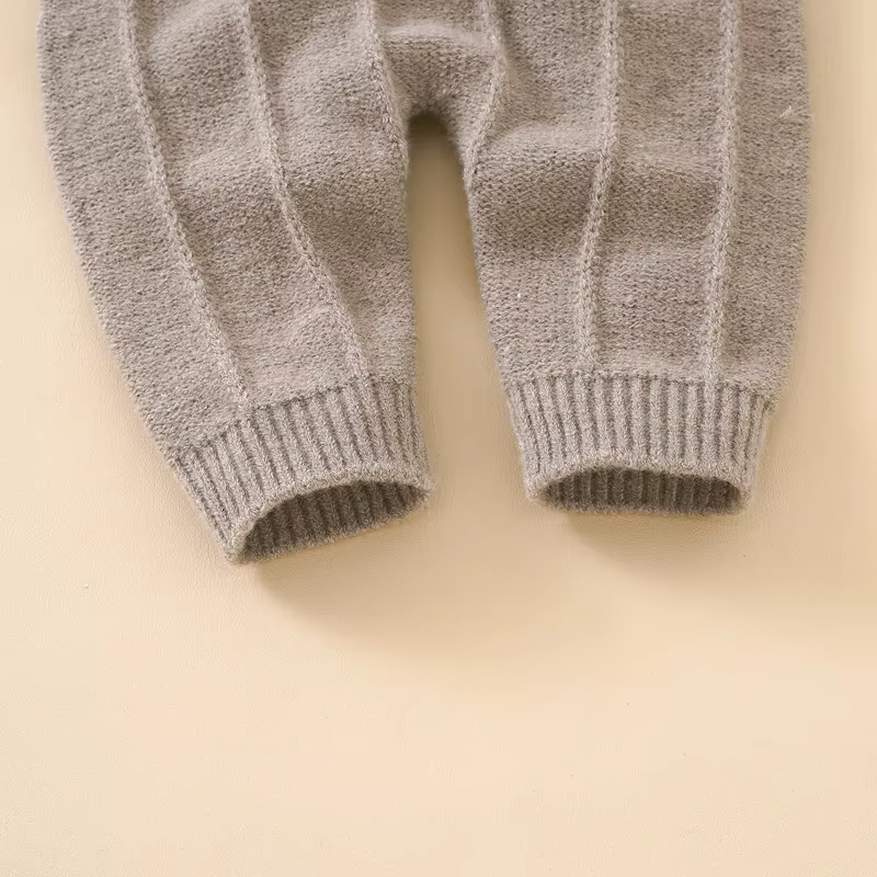 Knitted Romper & Bonnet Set