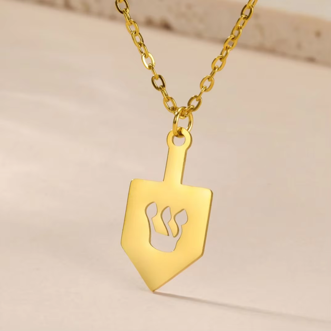 Dreidel Pendant Necklace