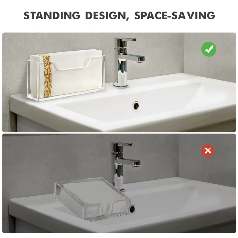 Clear Acrylic Tissue & Napkin Holder