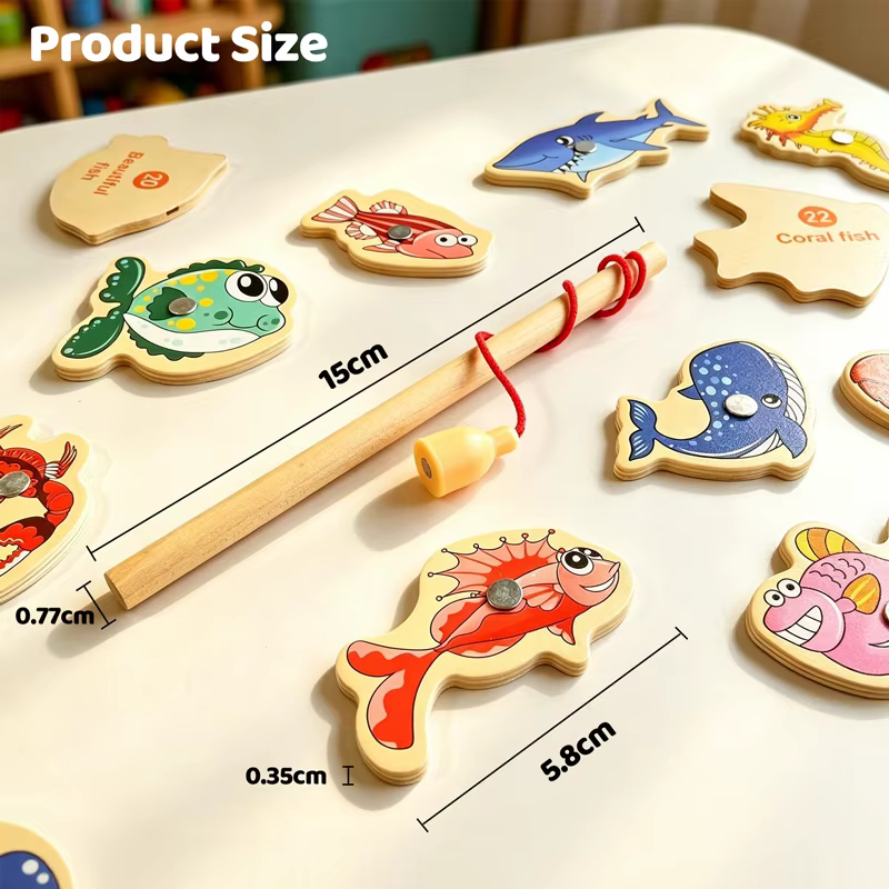 Wooden Magnetic Fishing Game