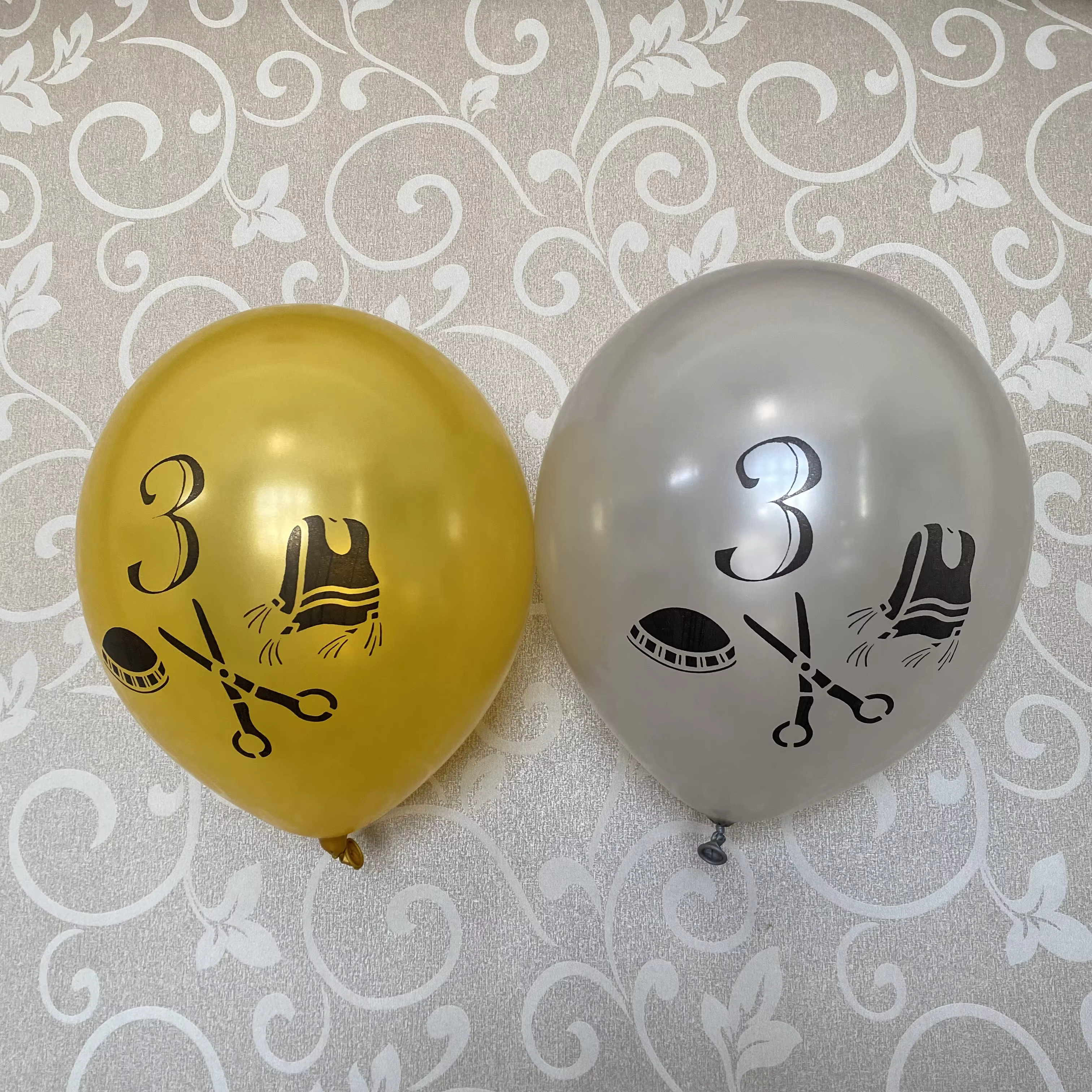 Silver Kippah & Scissors Upsherin Balloons