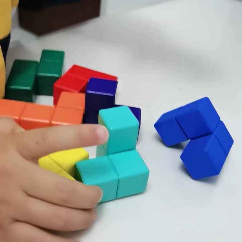 Montessori Educational Toys Soma Block Puzzle Wooden Math