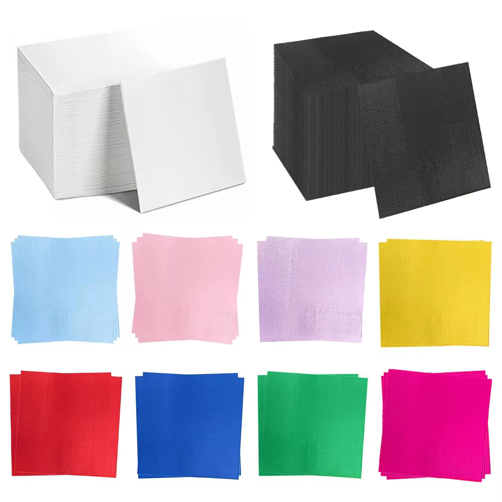 Plain paper napkins