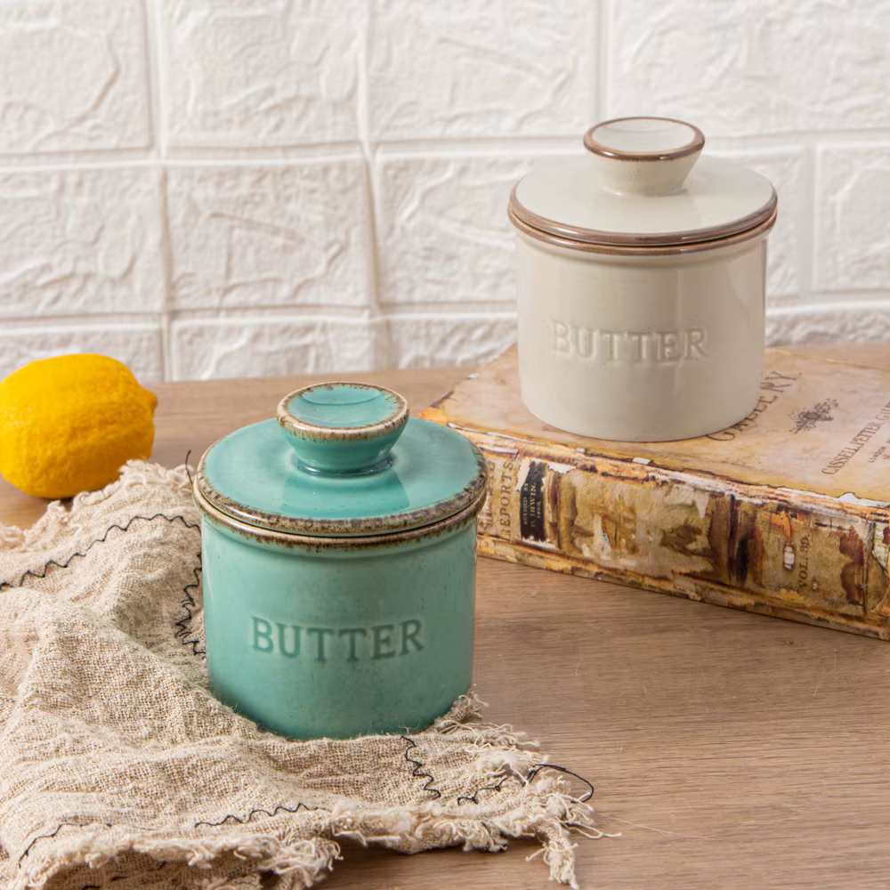 French Ceramic Butter Crock