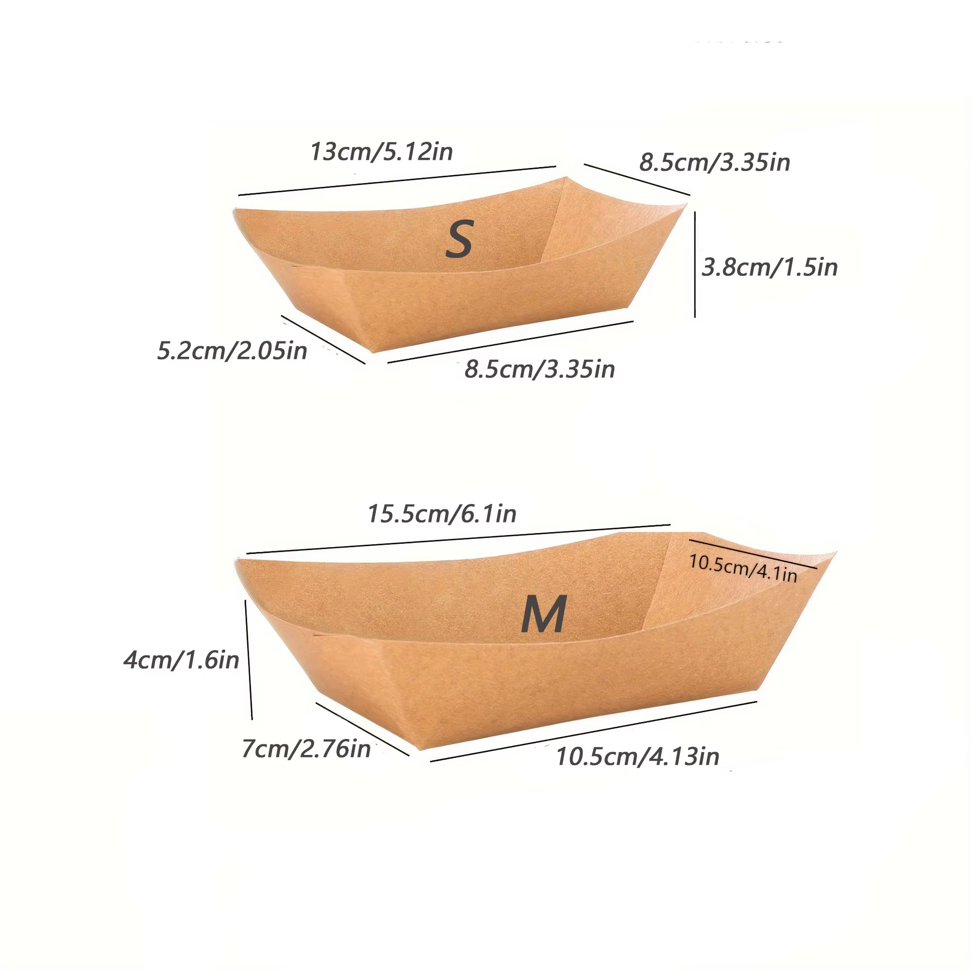 Kraft Paper Snack Trays