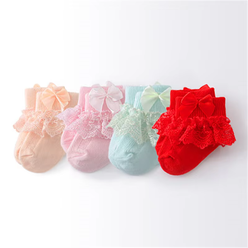 Lace Bow Baby Socks