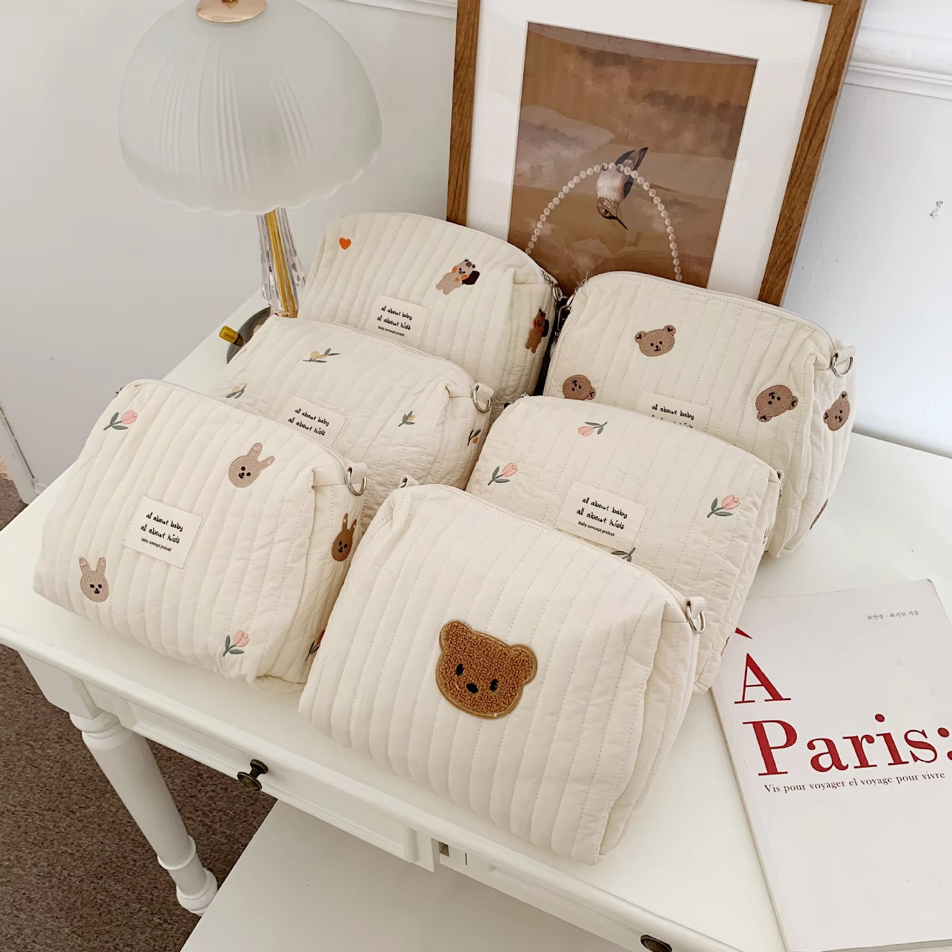 Embroidered Cotton Zip Pouch for the Buggy – Lilvelle Pram & Buggy Extras find