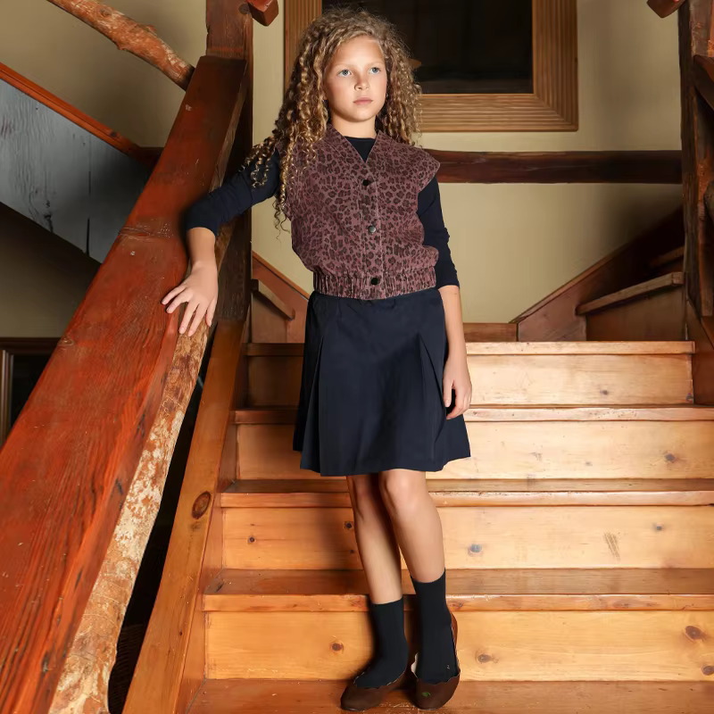 Wildberry Blue Leopard Boys Vest