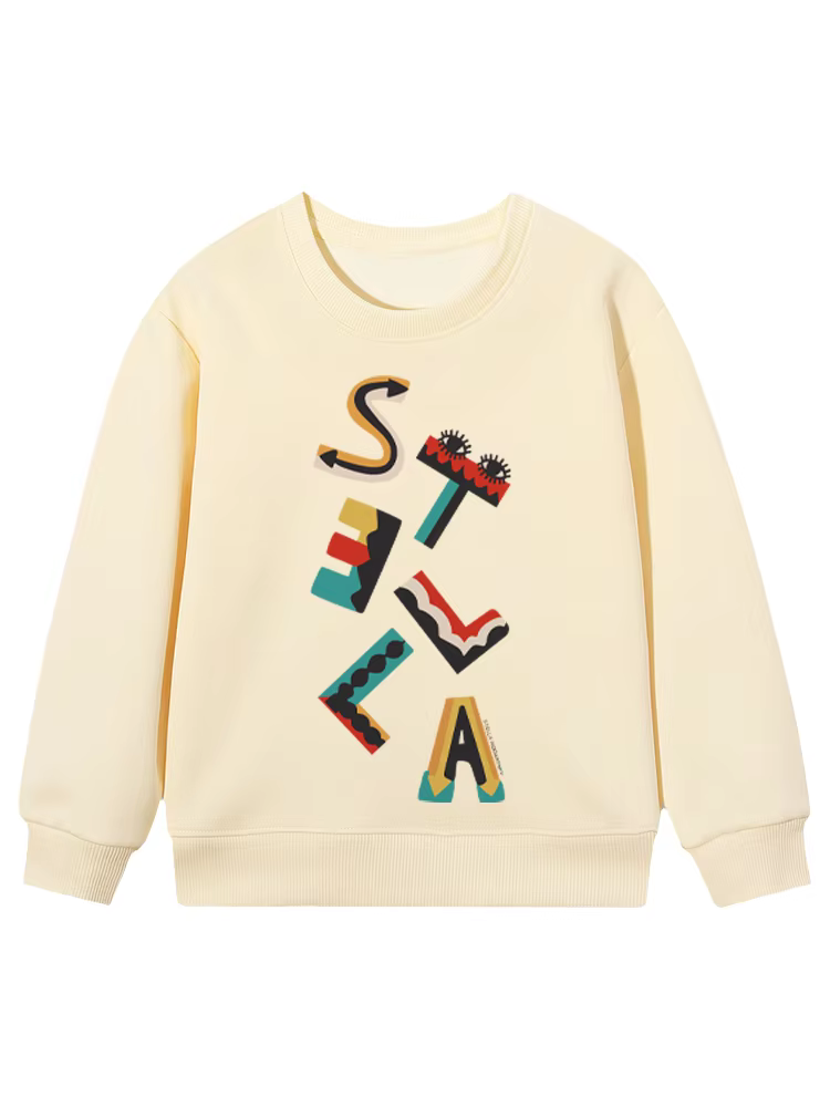 Girls' Abstract Letter Graphic Sweatshirt