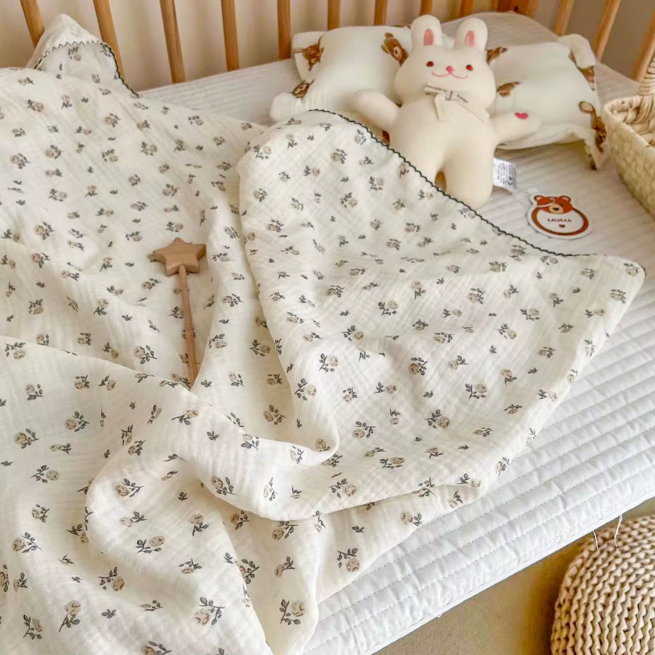 Cotton Muslin Baby Swaddle Blanket