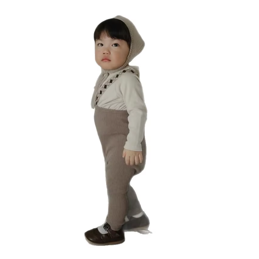 Baby Ribbed Suspender Leggings