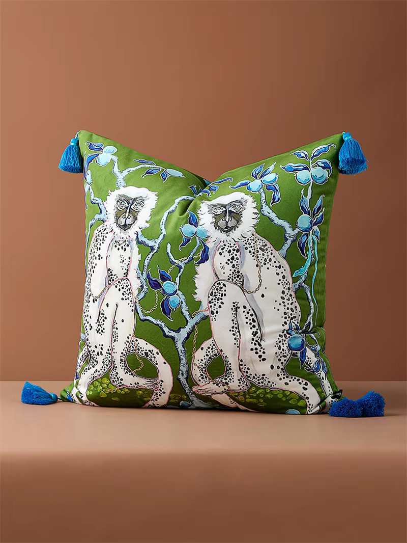 Chinoiserie Velvet Cushion Cover