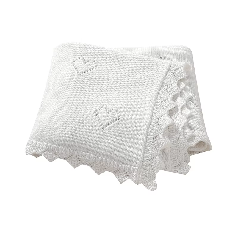 Baby Blanket Cotton 100 80cm Soft Knitted Newborn