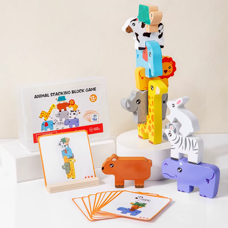 Wooden Animal Stacking Game