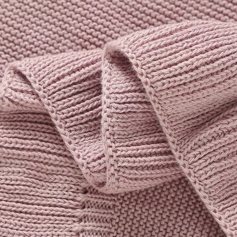 Ruffle Edge Knit Baby Blanket