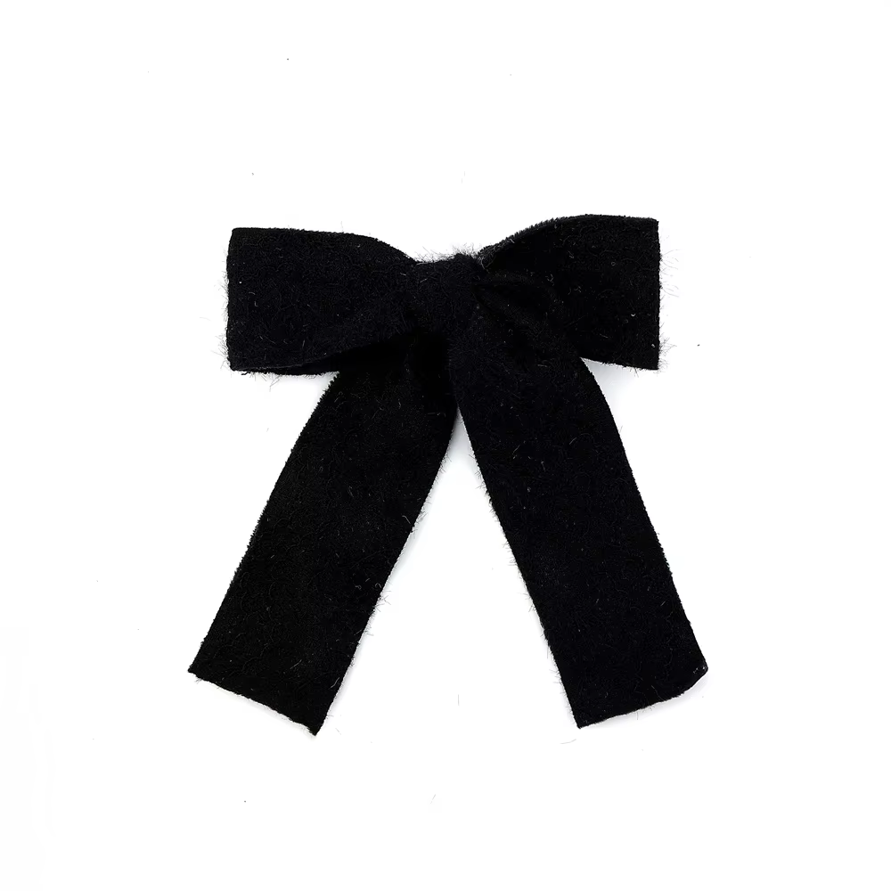 Plush Lace Hair Bow Clips Medium Hair Clip