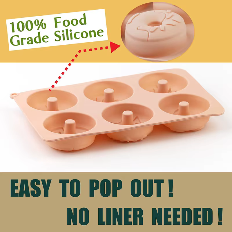 Mini Fluted Doughnut Mould – 6 Cavity