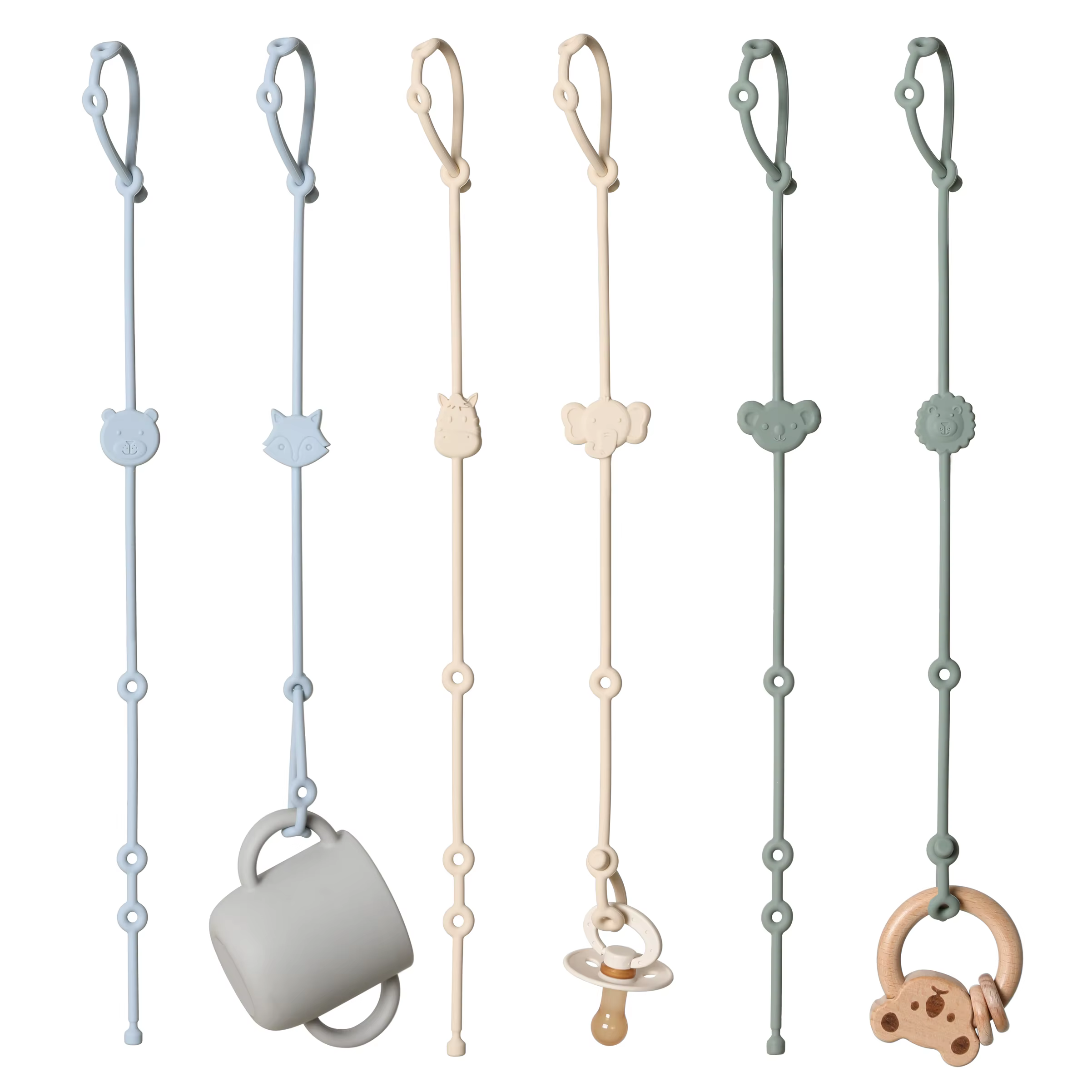 Silicone Toy Straps for the Pram – 6 Pack – Lilvelle Pram & Buggy Extras find