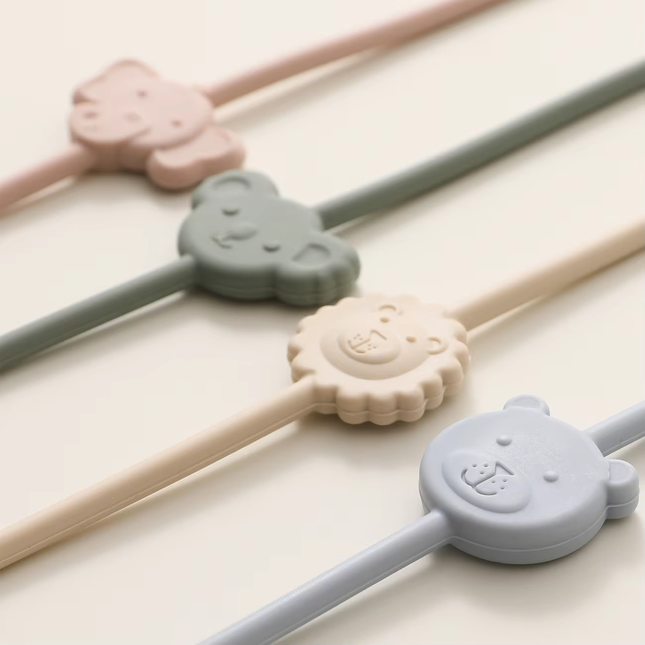 Silicone Toy Straps for the Pram – 6 Pack