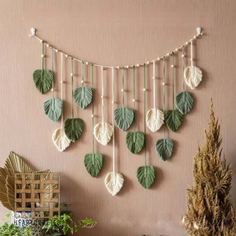 Boho Leaf Tassel Wall Hanging – Lilvelle kids bedroom & nursery find