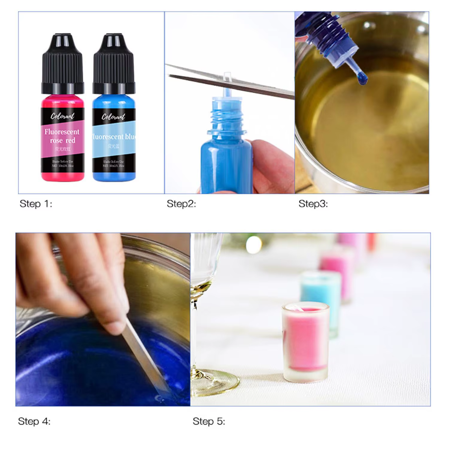 Candle Dyes Kit Liquid Colorant Pigment Set DIY