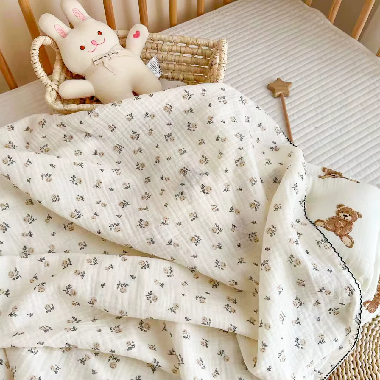 Cotton Muslin Baby Swaddle Blanket
