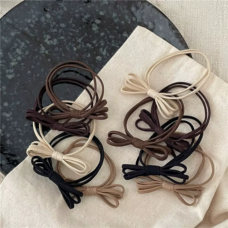 5Pc Geometric Scrunchies For Women Cotton Blend Elastic Hair