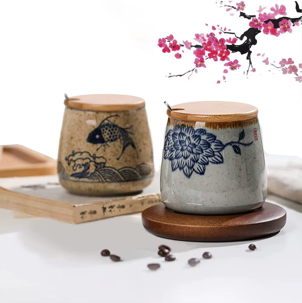 Lidded Ceramic Cocoa Mug