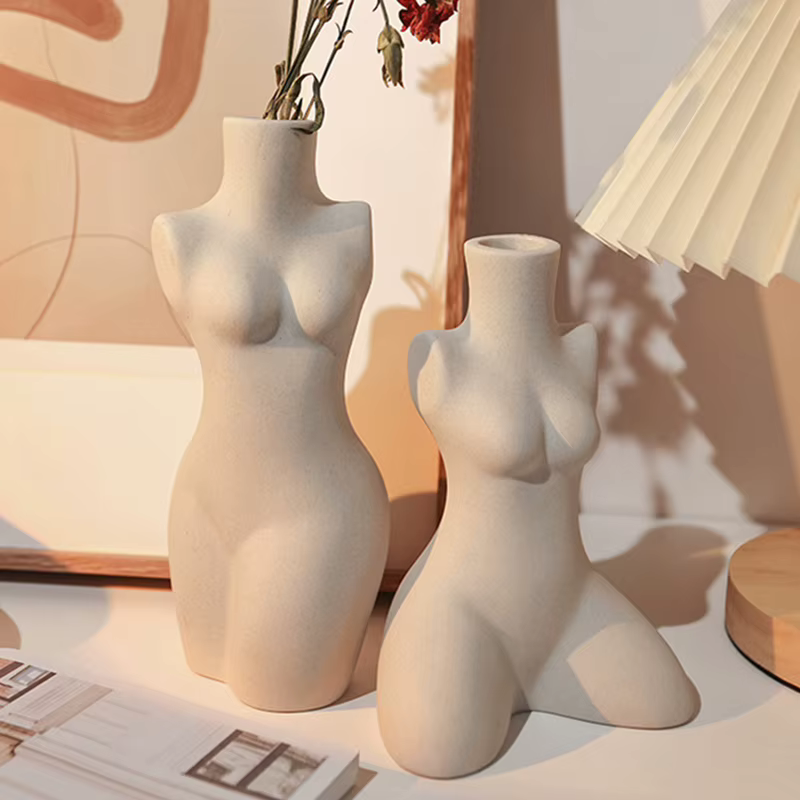Human Body Styling Art Vase Silent Wind Ceramic