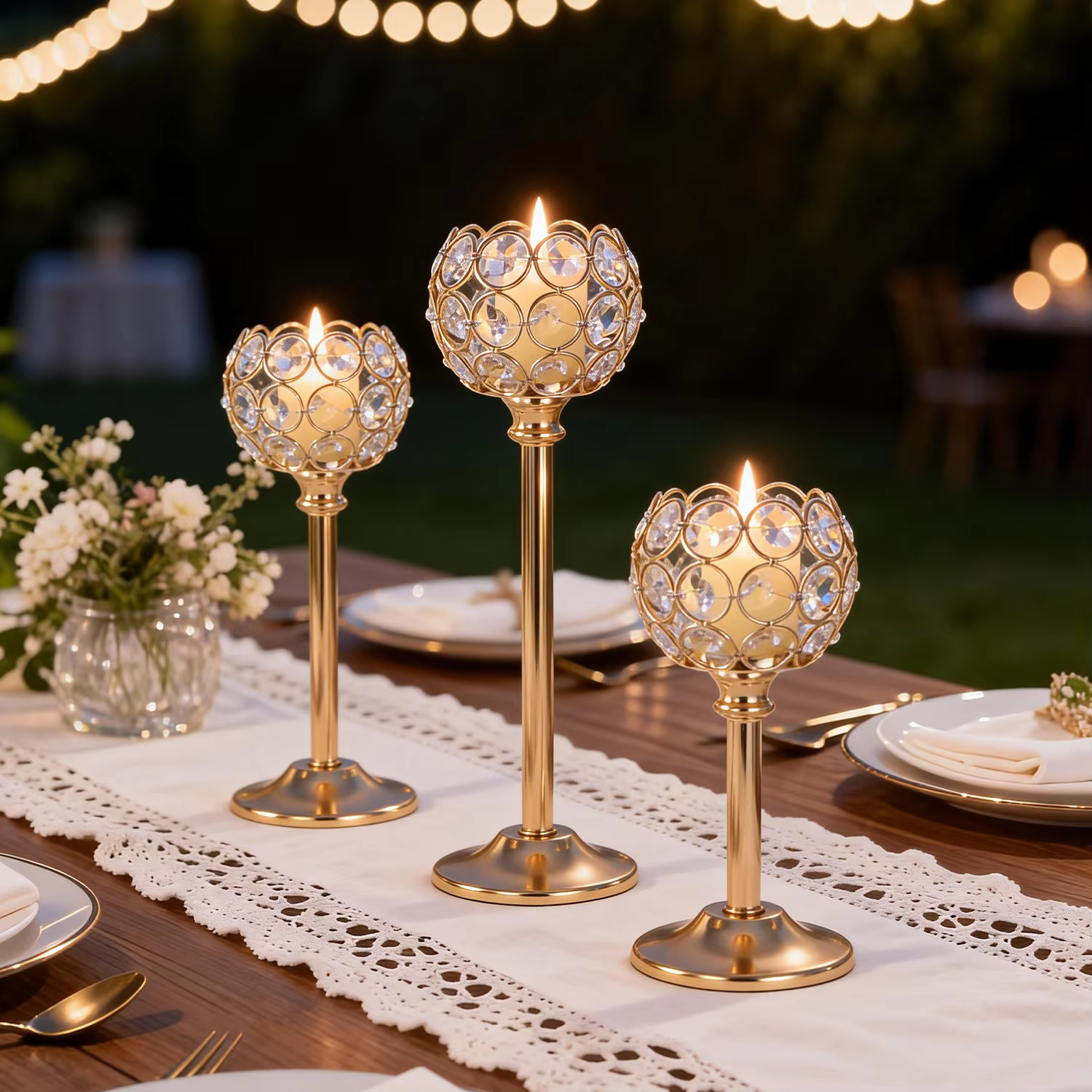 Glass Tealight Candle Holder – Lilvelle Chanukah party finds