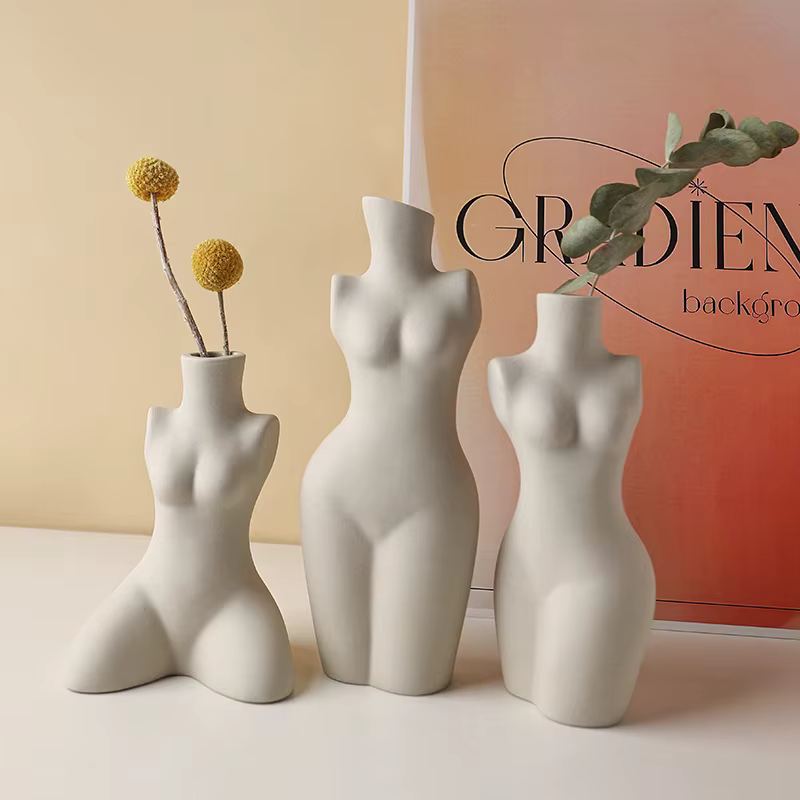Human Body Styling Art Vase Silent Wind Ceramic