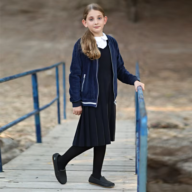 Blue Velvet Pocket Kids' Jacket from Bloom Family Fashion on AliExpress