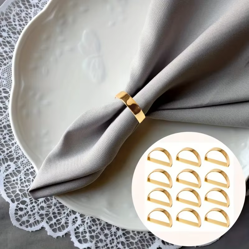 Gold Cast Napkin Rings