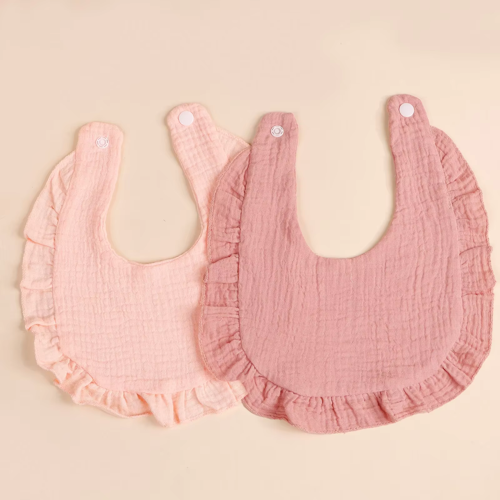 Frilled Gauze Bibs