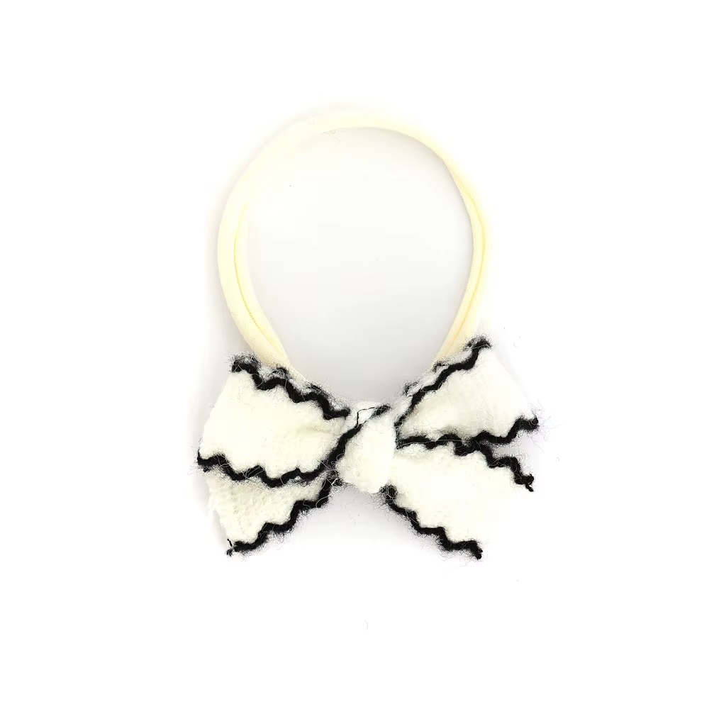 Baby Herringbone Bow Headband