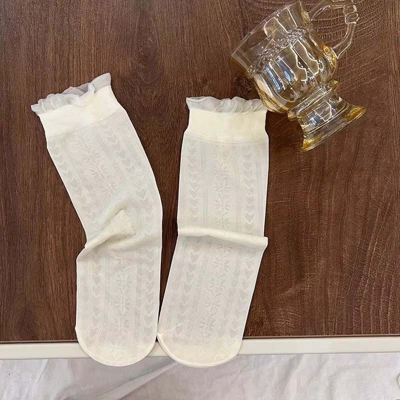 Lace Frill Knee Socks