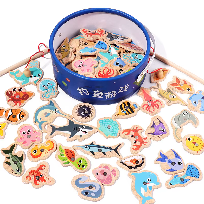 Wooden Magnetic Fishing Game