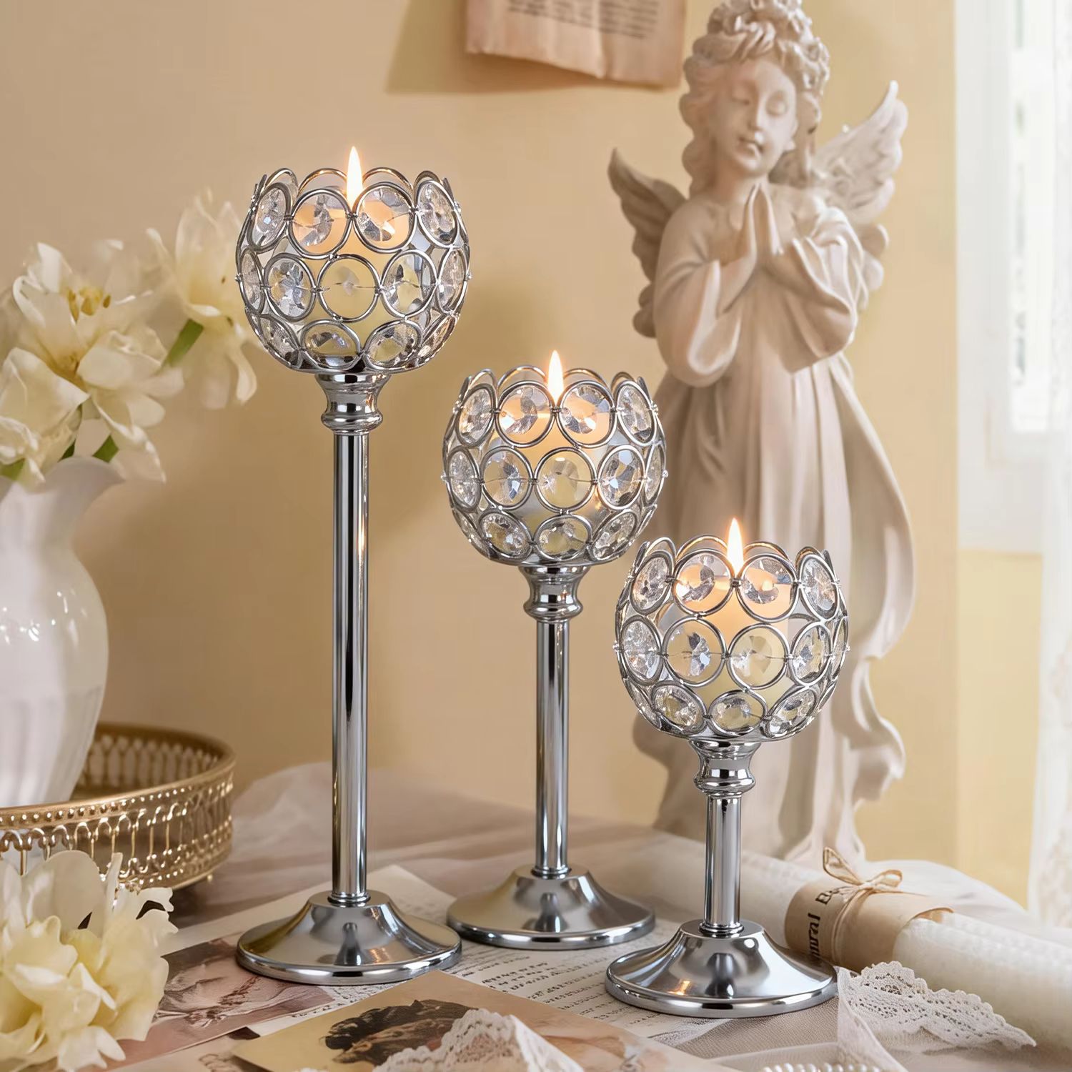 Glass Tealight Candle Holder