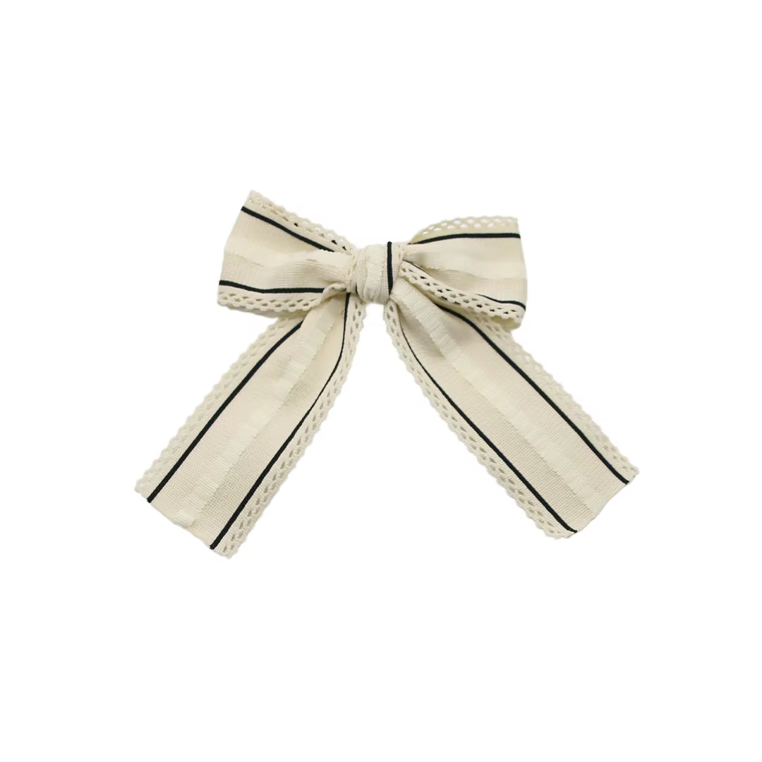 Black Velvet Bow Headband Medium Hair Clip
